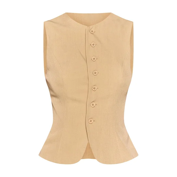 Sauge Ensemble Coordonné Gilet Ajusté En Tissu Tissé