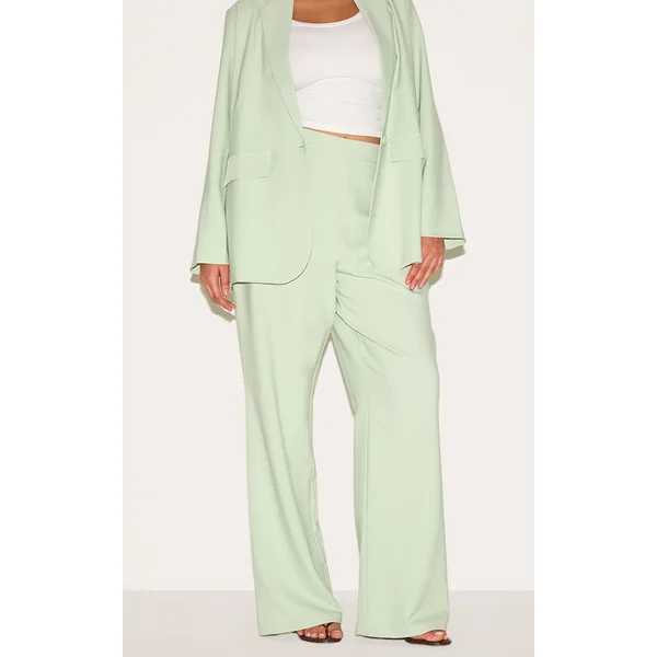 Sauge Pantalon Large Tailleur Grande Taille