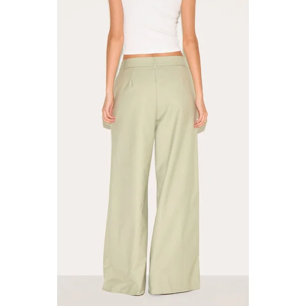 Sauge Pantalon Large Tissé À Double Pli