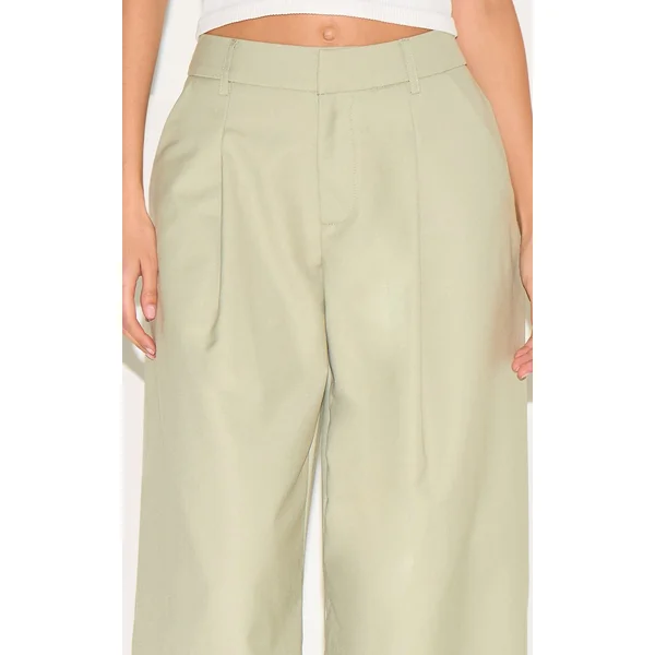 Sauge Pantalon Large Tissé À Double Pli