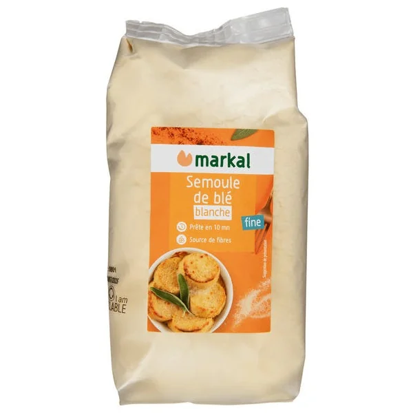 Semoule blanche de blé dur fine 500g