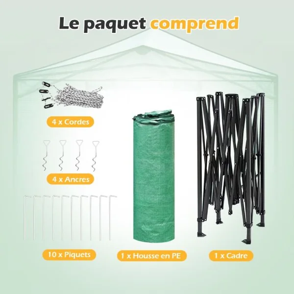 Serre de Jardin Portable avec 2 Larges Fenêtres Observation Tente pour Plantes Porte Enroulable à Double Fermeture Éclair 180 x 250CM