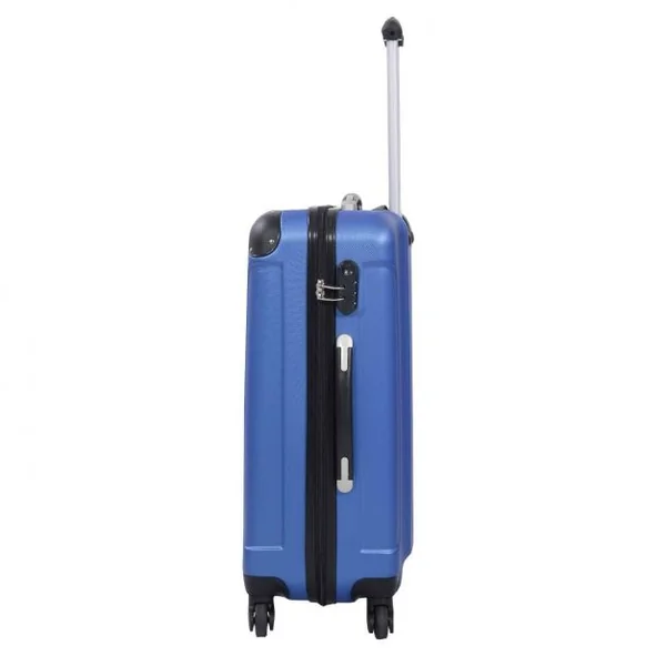 Set de 3 pièces L / M / S bagages avec roulettes voyage lot trolley sac à main shell dur blue