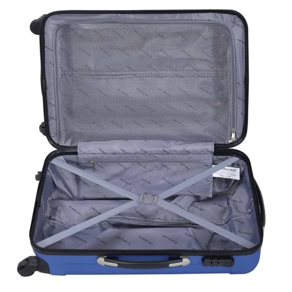 Set de 3 pièces L / M / S bagages avec roulettes voyage lot trolley sac à main shell dur blue