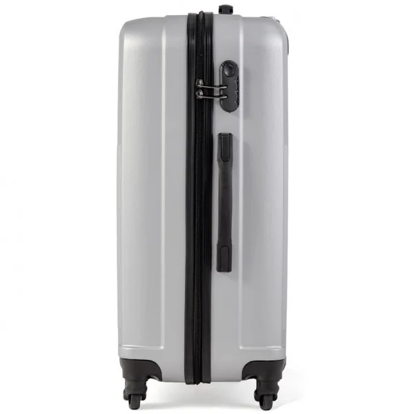 Set de 3 Valises Mixte Trolley Rigide ABS 4 Roues Valises de Voyage couleur Argent