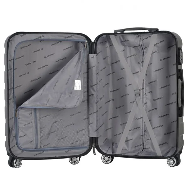 Set de 3 Valises Rigide ABS 4 Roues Mixte Trolley Valises de Voyage couleur Noir
