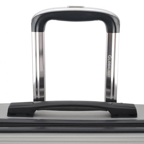 Set de 3 Valises Valises de Voyage Rigide ABS 4 Roues Mixte Trolley Noir/Argent 69-89 Noir