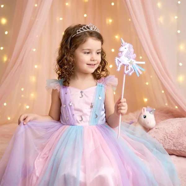 Set of 2 unicorn and star magic wands
