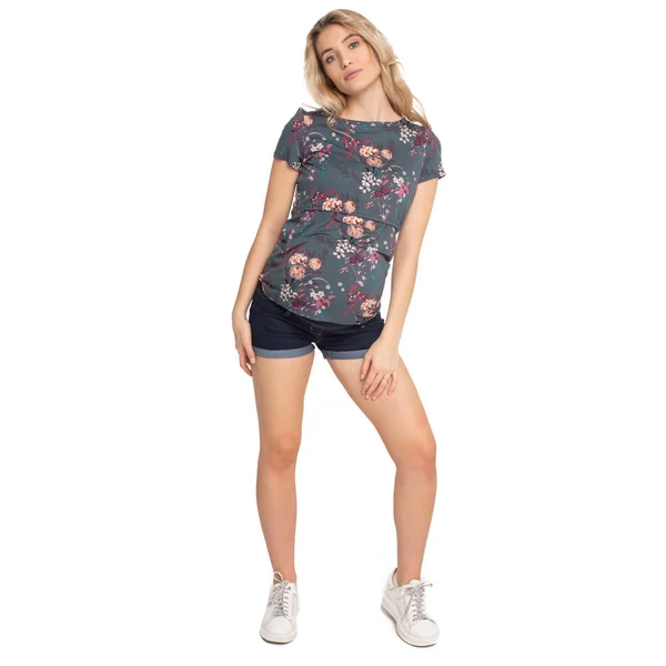 Short de grossesse en coton aspect denim - Reste S