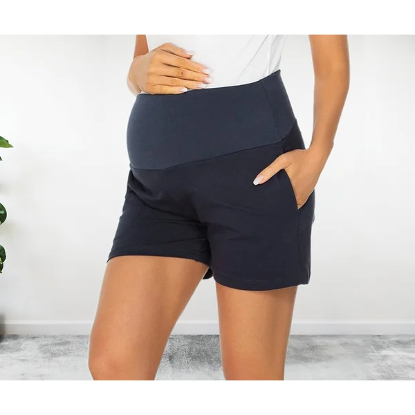 Short de grossesse été - Noir/Marine