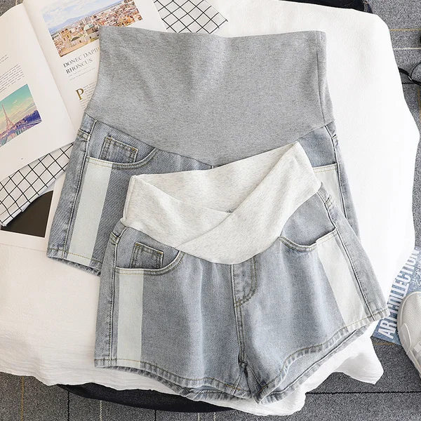 Short en Jean Grossesse Gris