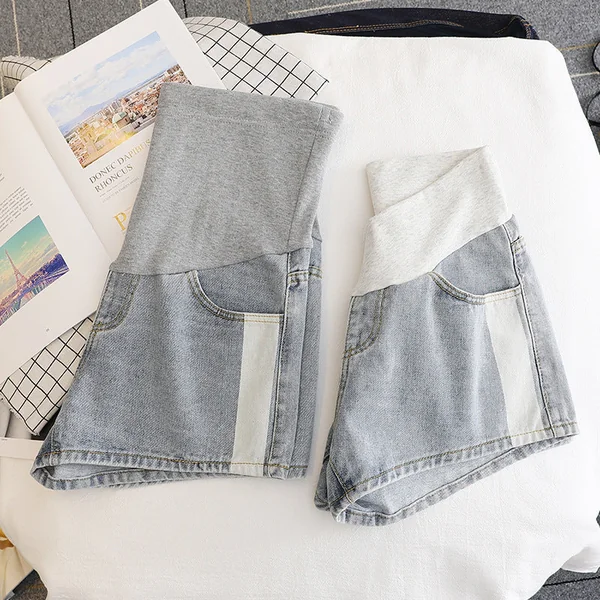 Short en Jean Grossesse Gris