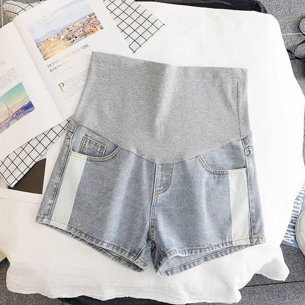 Short en Jean Grossesse Gris
