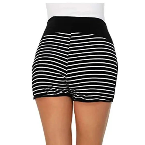 Short Grossesse Noir à Rayures