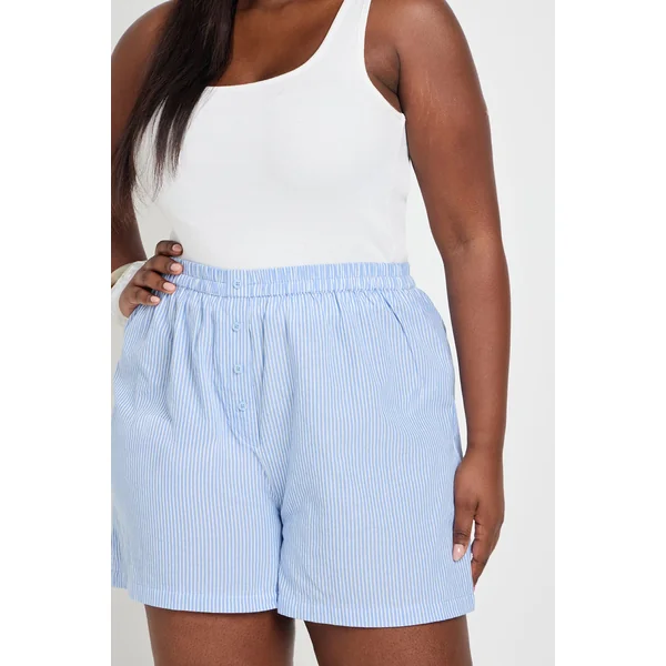 Short Henley En Popeline Grande Taille