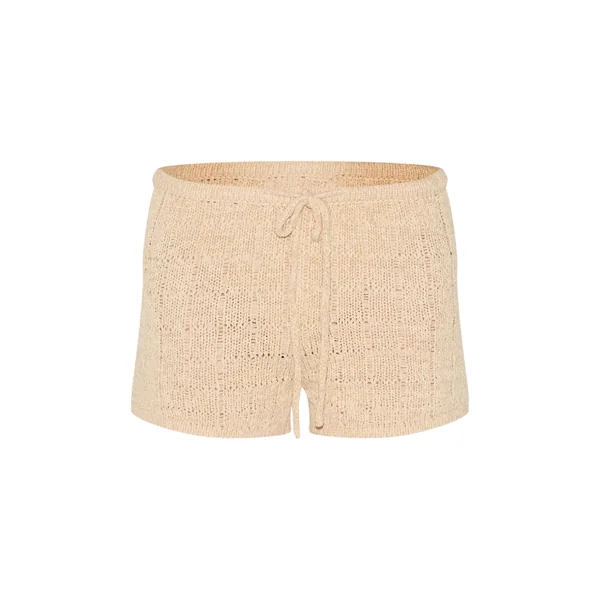 Short Mini En Maille Ajourée Texturée