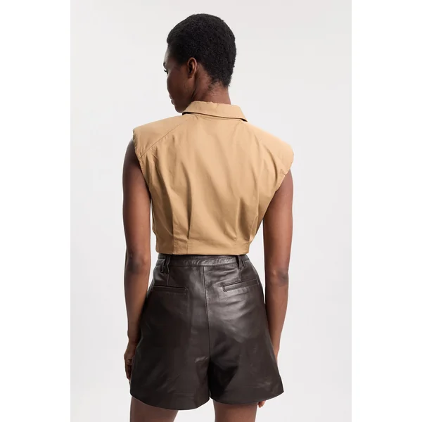 Short Tailleur En Cuir
