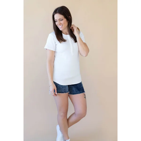Shorts avec franges - denim