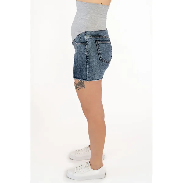 Shorts avec franges - denim