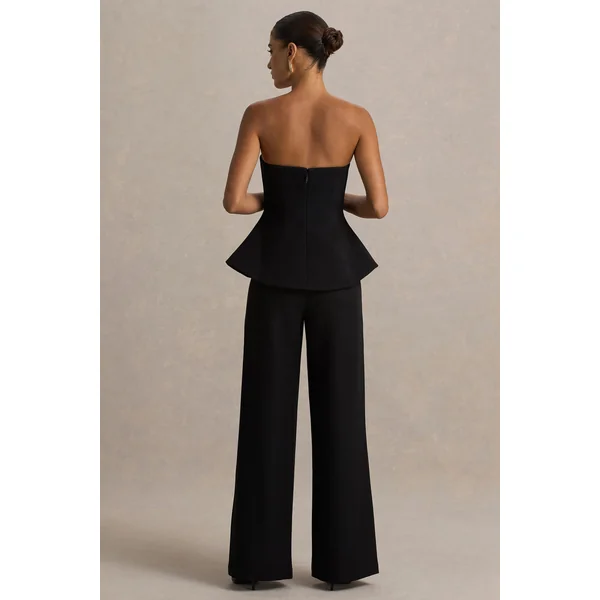 Silvia | Pantalon noir à jambes droites