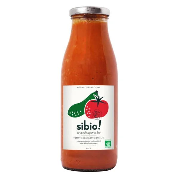 Soupe de courgette tomate et basilic - 48cl