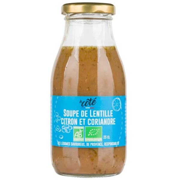 Soupe de lentille citronnée à la coriandre fraîche - 25cL