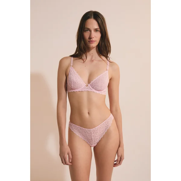 Soutien-gorge classique avec motifs cœurs