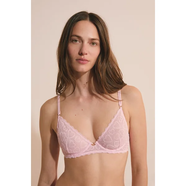 Soutien-gorge classique avec motifs cœurs
