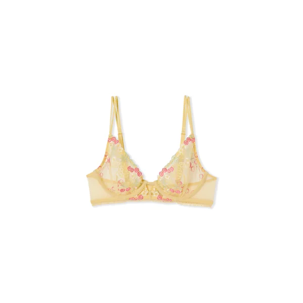 Soutien-gorge classique avec motifs fruits brodés