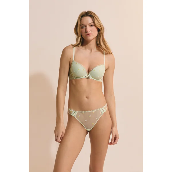 Soutien-gorge N.5 - Le coques fines plongeant à motifs