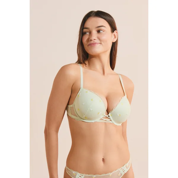 Soutien-gorge N.5 - Le coques fines plongeant à motifs