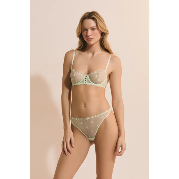 Soutien-gorge N.9 - Balconnet en tulle à motifs