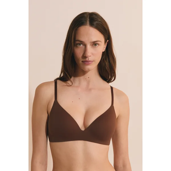 Soutien-gorge triangle sans armature en microfibre