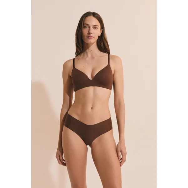 Soutien-gorge triangle sans armature en microfibre