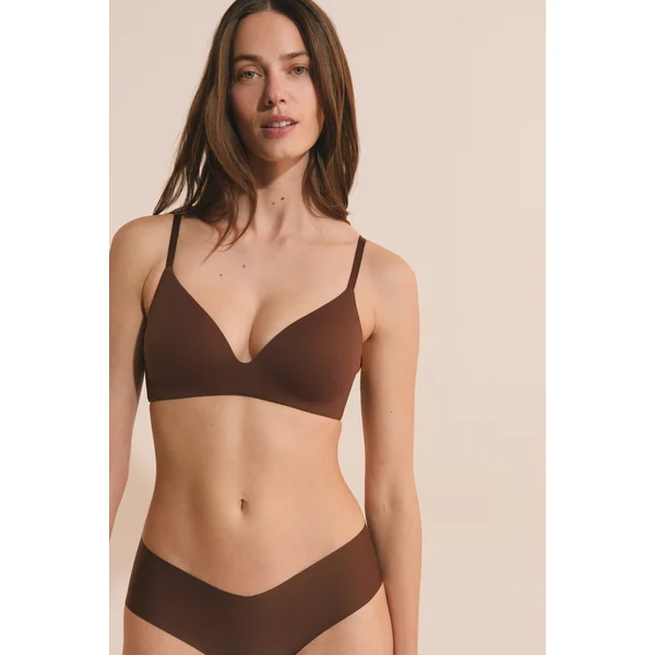 Soutien-gorge triangle sans armature en microfibre