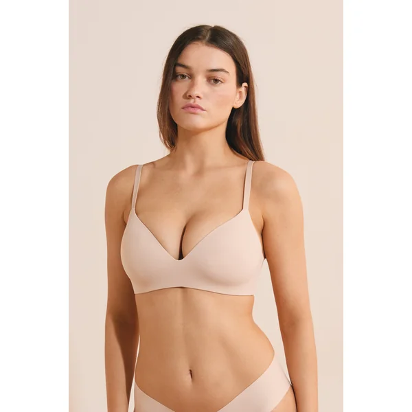 Soutien-gorge triangle sans armature en microfibre