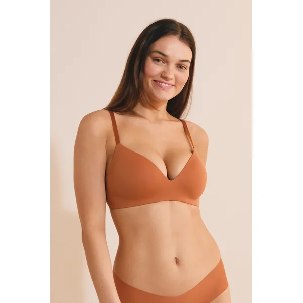 Soutien-gorge triangle sans armature en microfibre