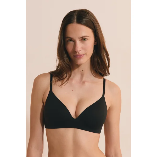 Soutien-gorge triangle sans armature en microfibre