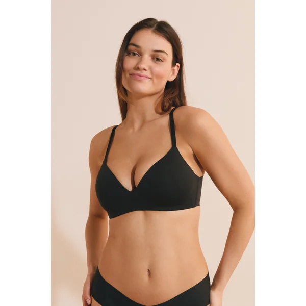 Soutien-gorge triangle sans armature en microfibre