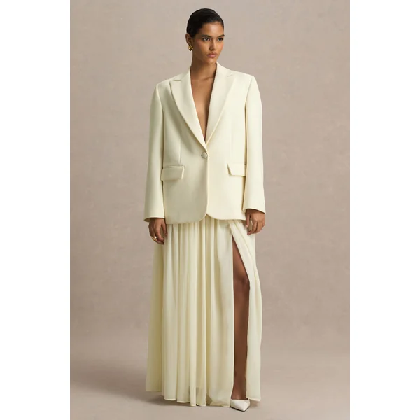Spencer | Jupe longue plissée en chiffon noir