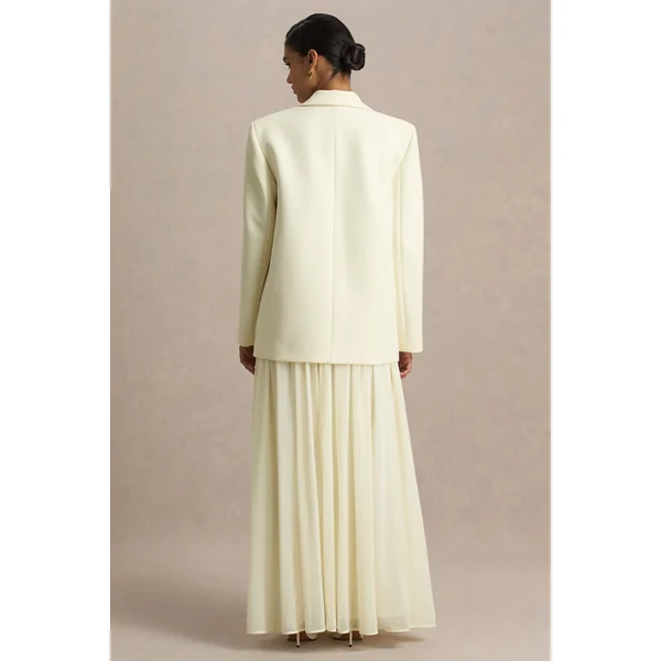 Spencer | Jupe longue plissée en chiffon noir