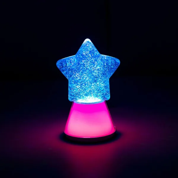 Star glitter rgb night light for children