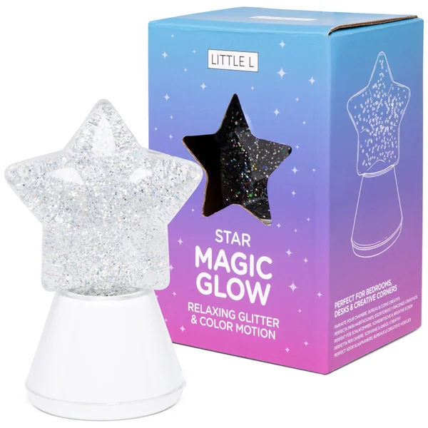 Star glitter rgb night light for children