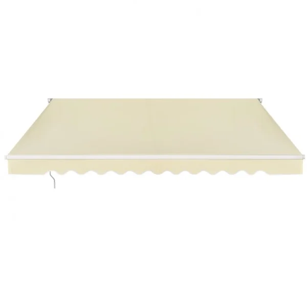 Store Banne de Balcon Rétractable 2,5x2M Tissu Résistant aux UV et à l'Eau Angle Réglable 5-35° Beige