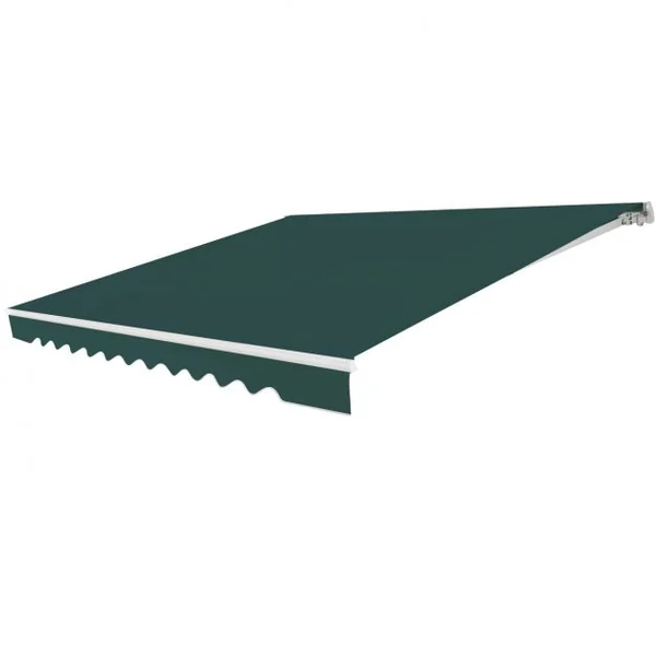 Store Banne de Balcon Rétractable 2,5x2M Tissu Résistant aux UV et à l'Eau Angle Réglable 5-35° Vert