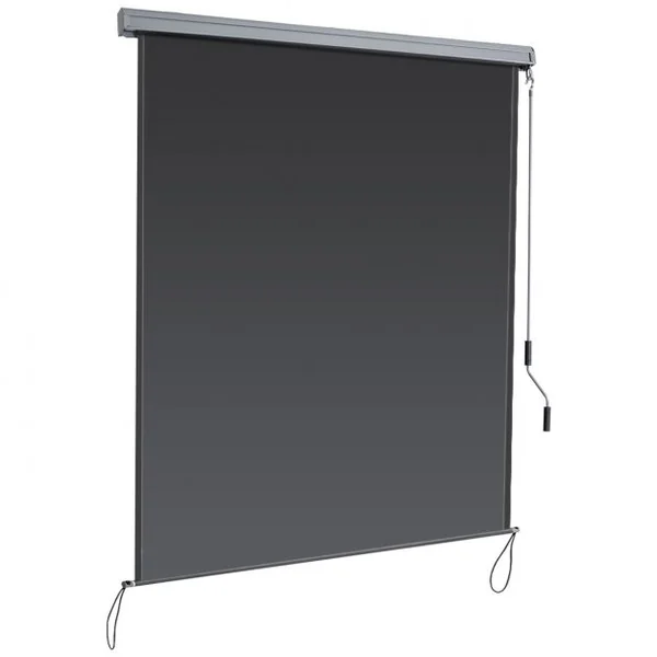 Store Enrouleur Occultant Grande Bloquement de la Lumière 160x250 CM Écran d'Intimité Imperméable Gris foncé
