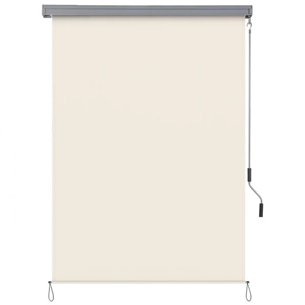 Store Enrouleur Occultant Polyester 140x250CM Écran Imperméable pour Fenêtres et Portes Beige