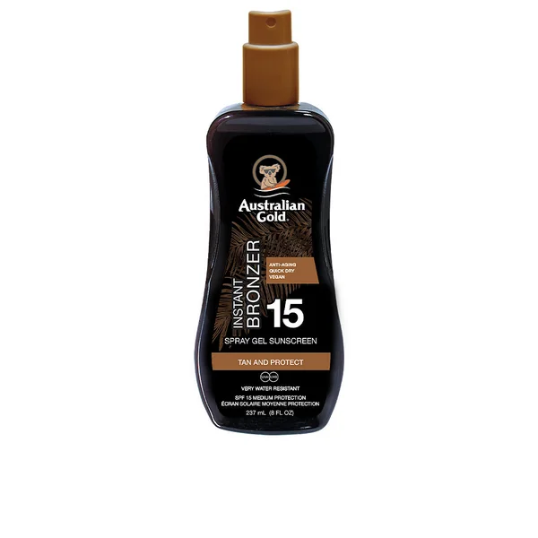 SUNSCREEN SPRAY GEL with instant bronzer SPF15
