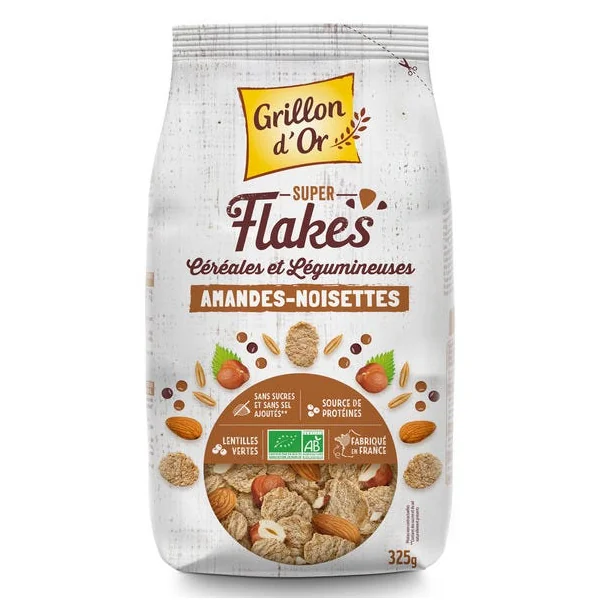 Super flakes céréales & légumineuses amandes-noisettes - 325g