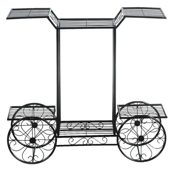 Support Métallique pour Jardin Support des Plantes en Pots 6 Etages Noir